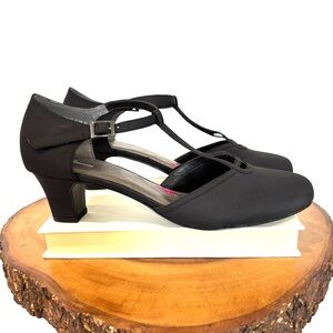 NEW ROS HOMMERSON Twee heidi kitten heel shoe sandals black 10.5 Designer Luxe